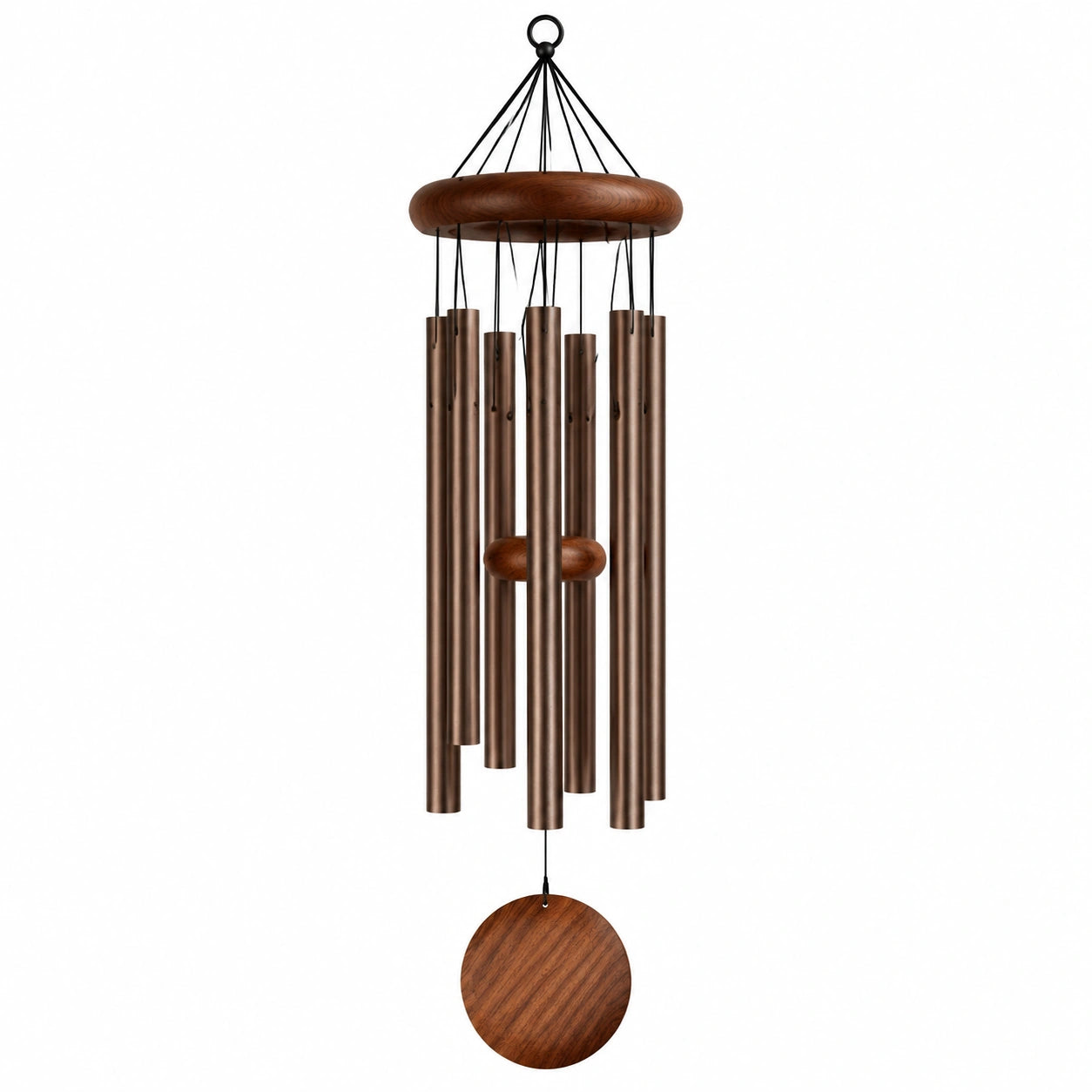Windspiel 90 cm aus Metall und Holz in Braun für Innen und Außen