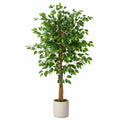 Künstlicher Ficusbaum 180 cm aus Kunststoff Grün für Innenräume