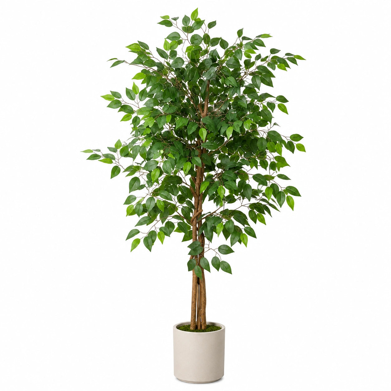 Künstlicher Ficusbaum 180 cm aus Kunststoff Grün für Innenräume