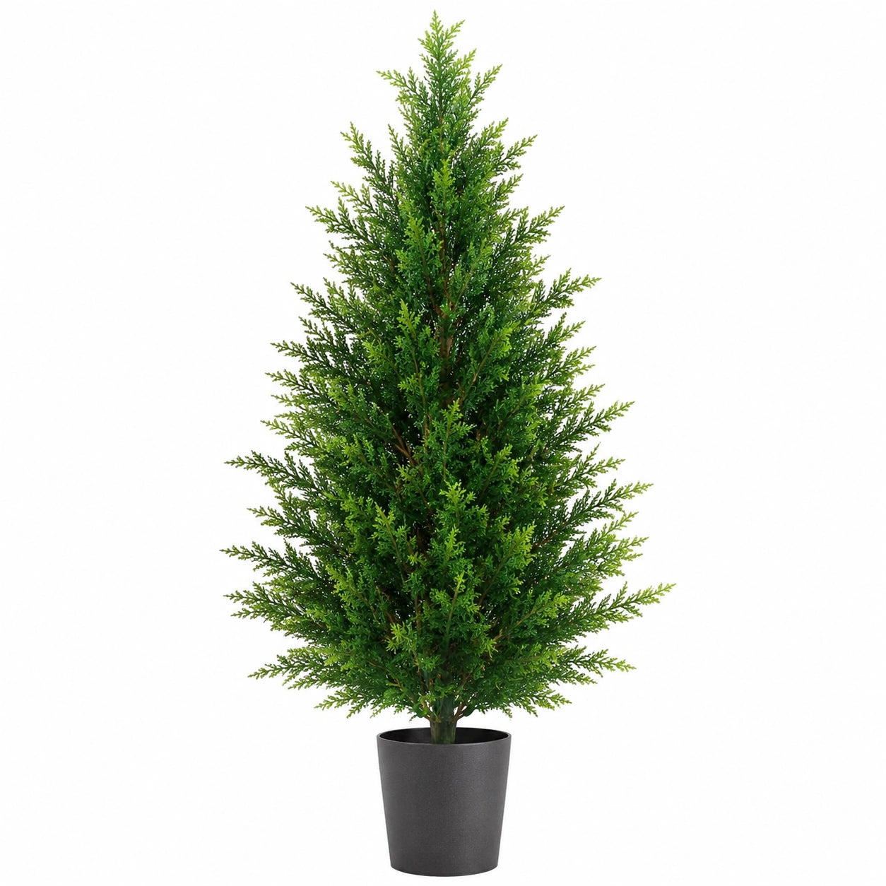 Künstlicher Zypressenbaum 180 cm Kunststoff Grün im Topf für Innenräume