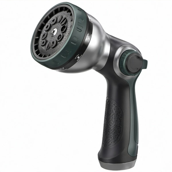 Gartenbrause Sprühkopf 20 cm Kunststoff Grün Schwarz mit 8 Sprühmodi