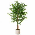 Künstlicher Ficusbaum 180 cm aus Kunststoff Grün für Innenräume